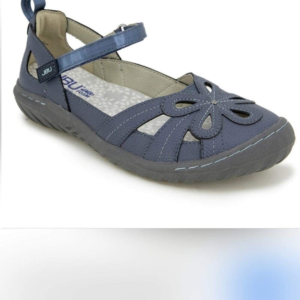 JBU By Jambu Magnolia Women's Denim Blue Mary Jane Flats Sz 6.5
